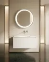 Meuble laque, 80cm avec plan vasque intégrée, Belle ile 