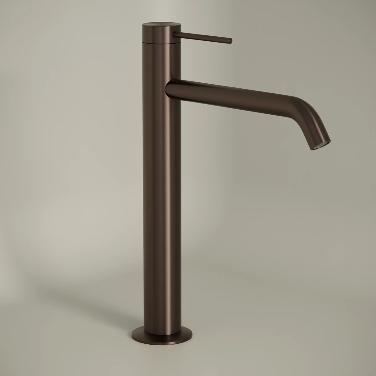 Mitigeur de lavabo surélevé haut de gamme Madeleine en finition Café brossé.