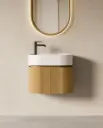 Meuble avec vasque 60x37, oblong, chêne naturel, Omnia