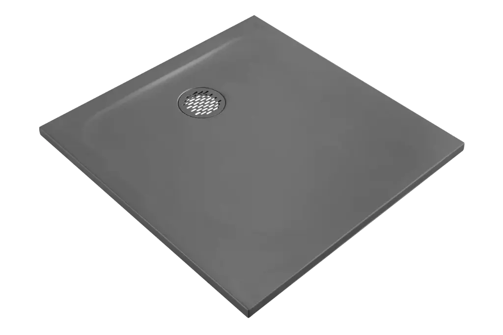 Receveur de douche résine minérale noir 80 cm - Cotton