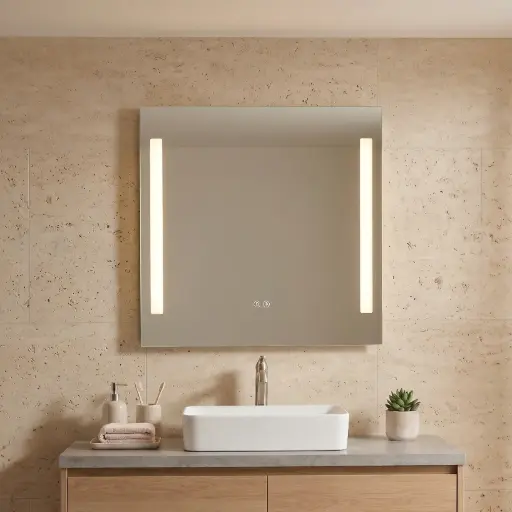 Miroir 80x80 cm éclairant LED, Luce