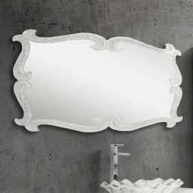 Marie, miroir salle de bain 150X75 cm, granité transparent
