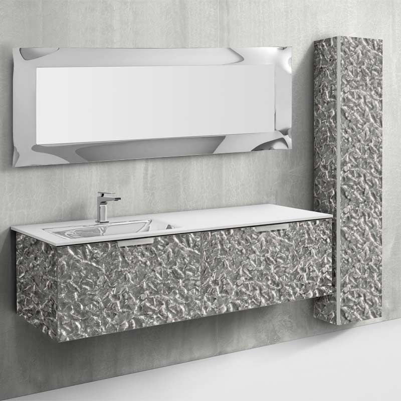 Aurélia, miroir salle de bain 169X68 cm, verre argent