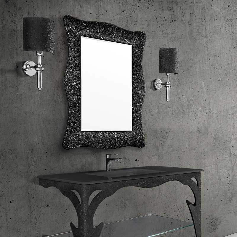 Alexandra, miroir salle de bain 98X70 cm, cadre noir