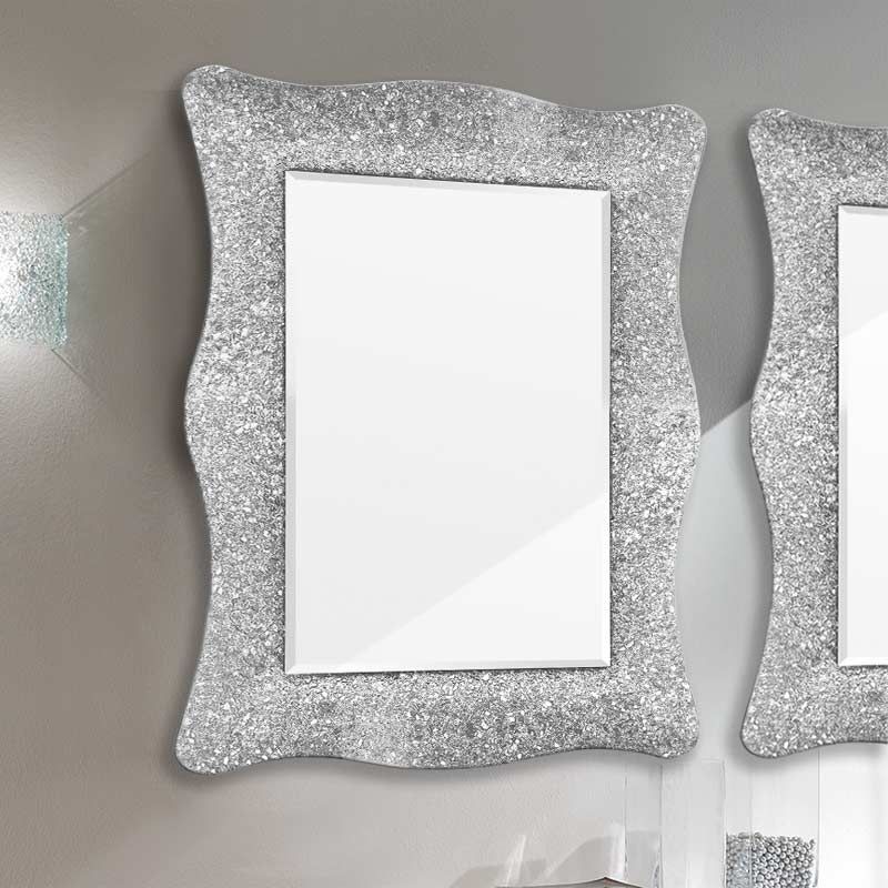 Alexandra, miroir salle de bain 98X70 cm, cadre transparent