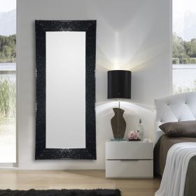  Valérie, miroir salle de bain 168x73 cm, cadre verre noir - image 2