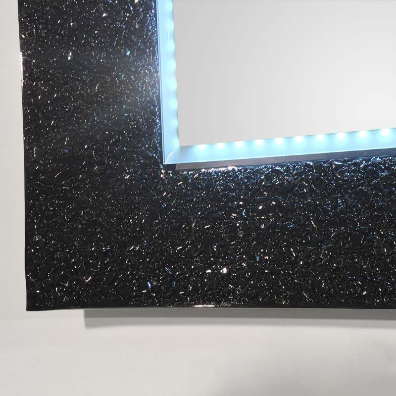 Miroir Audrey 168x73 cm , noir éclairage Led