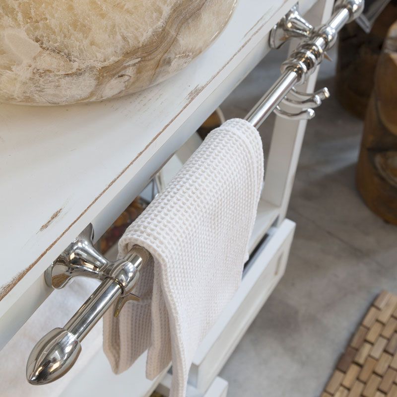 Porte serviettes 68 cm en laiton chromé, Boma