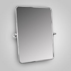 Miroir rectangulaire en laiton chromé, 51x75 cm, The Club