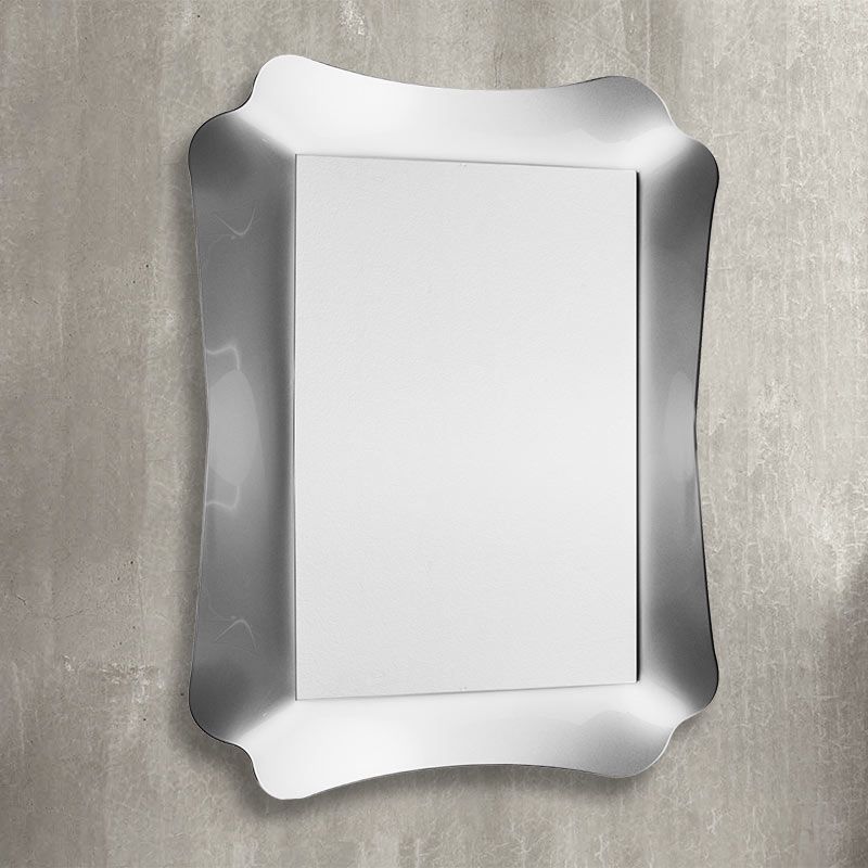Marine, miroir salle de bain 90x69 cm, blanc ou argenté