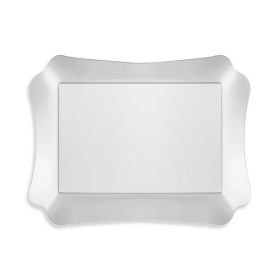 Miroir 90x69 cm, blanc ou argenté, Marine