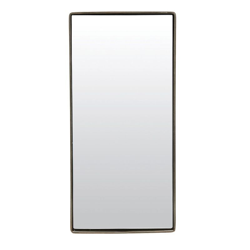 Miroir 55x25 ou 80x35 cm, avec cadre métal argent vieilli, Réflection - image 2