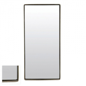Miroir 55x25 ou 80x35 cm, avec cadre métal argent vieilli, Réflection