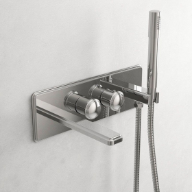 Mitigeur thermostatique bain-douche encastré, chromé, Monceau - image 2