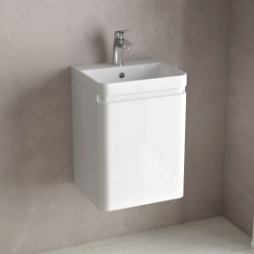 Meuble-vasque 40 x 35 cm, faible profondeur, Blanc, Eze - image 2