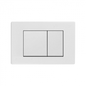 Plaque de déclenchement carrée compatible avec bâti-support Geberit, Blanc