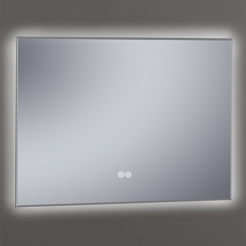 Miroir rétro-éclairant LED, anti-buée, 100x80 cm, Pure