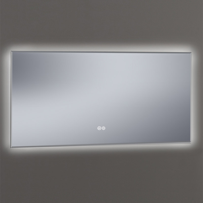 Miroir rétro-éclairant LED, anti-buée, 140x80 cm, Pure