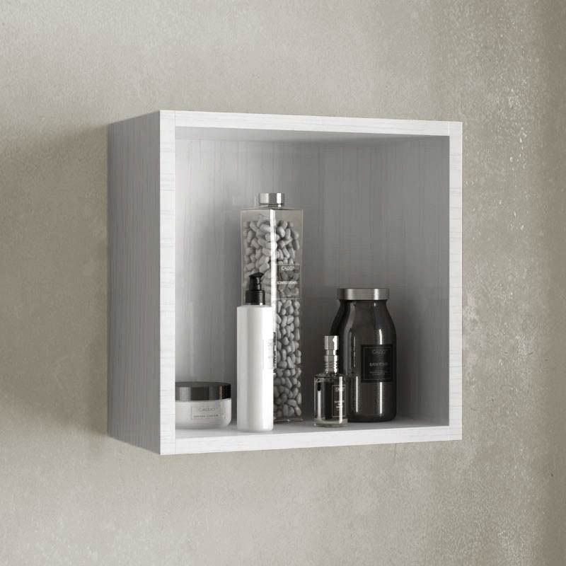 Cube de rangement ouvert 33x33 cm, bois blanc, Modulo