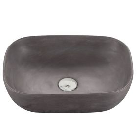 Vasque béton, 45,5x33 cm, gris anthracite, Quota - image 2