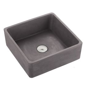 Vasque béton, 38x38 cm, gris anthracite, Cube