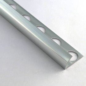 Profilé aluminium 1/4 de rond 10.5mm 260cm, 3 coloris