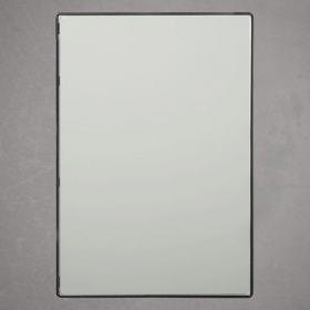 Pack miroir rectangulaire en métal noir mat, Frame, et applique box LED noir mat, Qube - image 2