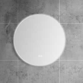 Miroir lumineux LED salle de bain rond, antibuée, 50 cm, Roundy