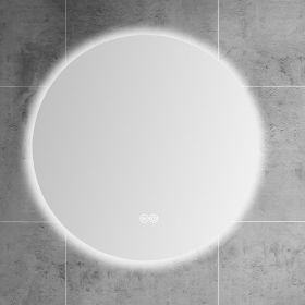 Miroir lumineux LED salle de bain rond, antibuée, 80 cm, Roundy