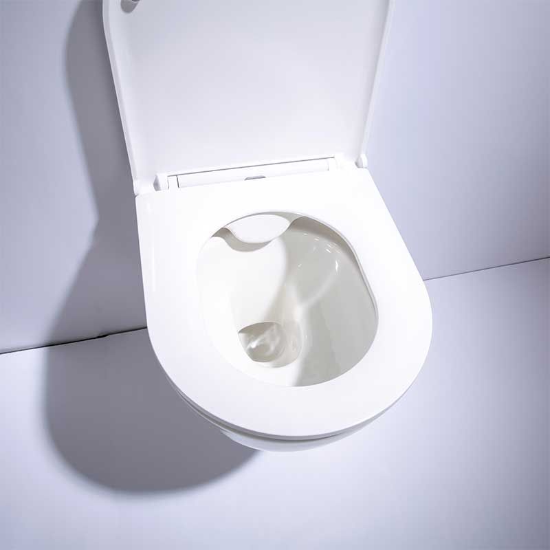 WC suspendu Rimless compact, noir mat + Abattant, Vera
