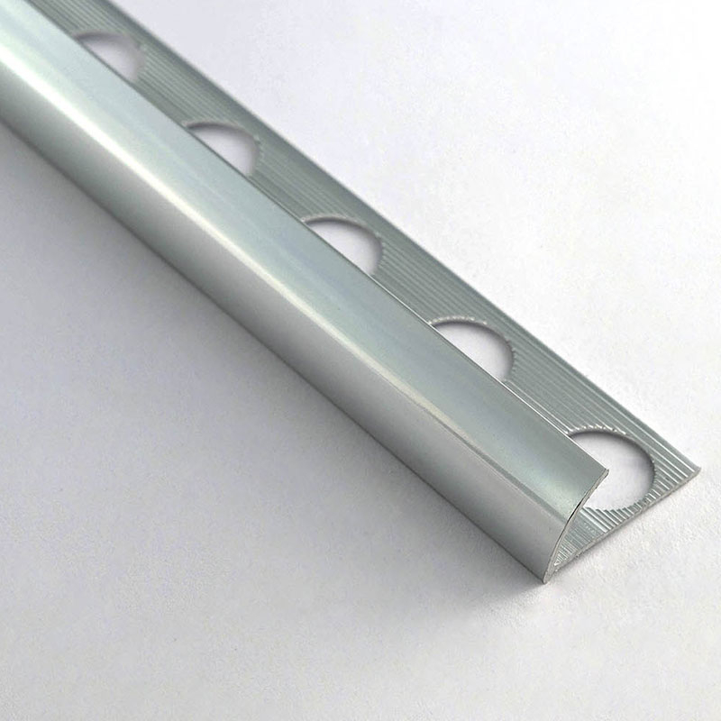 Profilé aluminium 1/4 de rond 8.5mm 260cm, 2 coloris