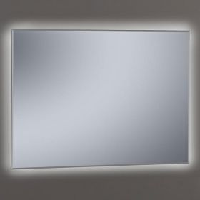 Miroir lumineux LED salle de bain biseauté, 100x80 cm, Khan