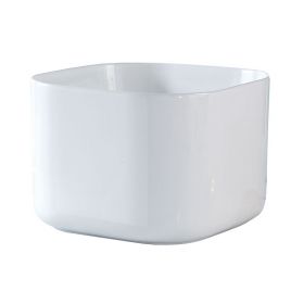 Vasque céramique blanche à poser carrée, 40 x 40 cm, Fino Prisma