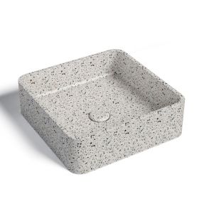 Vasque béton carrée, 39x39 cm, terrazzo, T2 - image 2