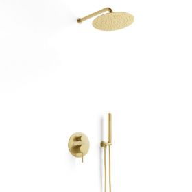 Composition mitigeur de douche encastrée doré brossé, Châtelet - image 2