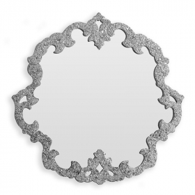 Miroir salle de bain 95x93 cm, granité gris argent, Stéphanie