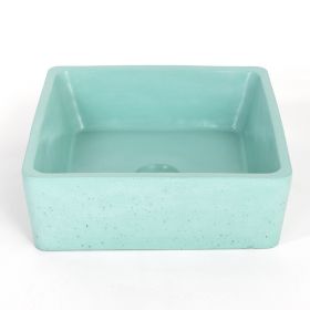 Vasque béton, 38x38 cm, vert clair, Cube