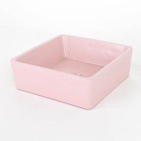 Vasque béton, 38x38 cm, rose, Cube - image 2