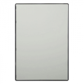 Miroir rectangulaire l.60 x H.80 cm en métal noir mat, Frame