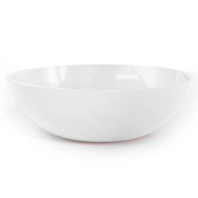 Vasque à poser Ø47,5 cm ronde, céramique, Blanc brillant, made in France, Desvres - image 2