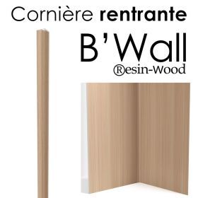 Cornière rentrante pour B'Wall ®esin-Wood, chêne clair