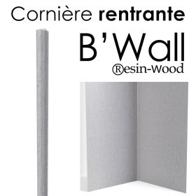 Cornière rentrante pour B'Wall ®esin-Wood, toile de riz clair