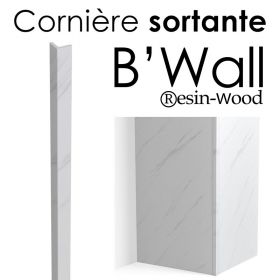 Cornière sortante pour B'Wall ®esin-Wood, marbre blanc