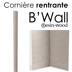 Cornière rentrante pour B'Wall ®esin-Wood, marbre beige