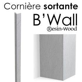 Cornière sortante pour B'Wall ®esin-Wood, marbre gris