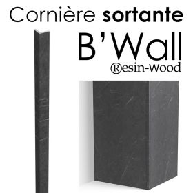 Cornière sortante pour B'Wall ®esin-Wood, marbre gris foncé