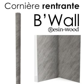 Cornière rentrante pour B'Wall ®esin-Wood, pierre grise