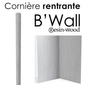 Cornière rentrante pour B'Wall ®esin-Wood, marbre gris