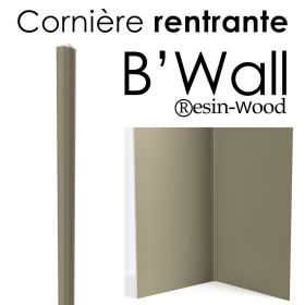 Cornière rentrante pour B'Wall ®esin-Wood, taupe