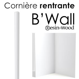Cornière rentrante pour B'Wall ®esin-Wood, blanc